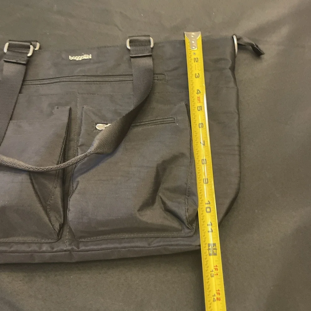 Baggallini Any Day Laptop Computer Tote Bag Black Nylon NEW